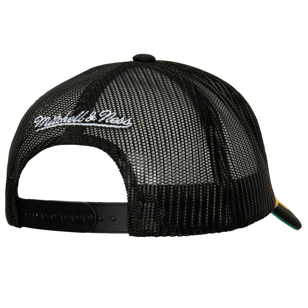 NBA Brooklyn Nets Hardwood Classics Gold Leaf Mesh Trucker Snapback Hat
