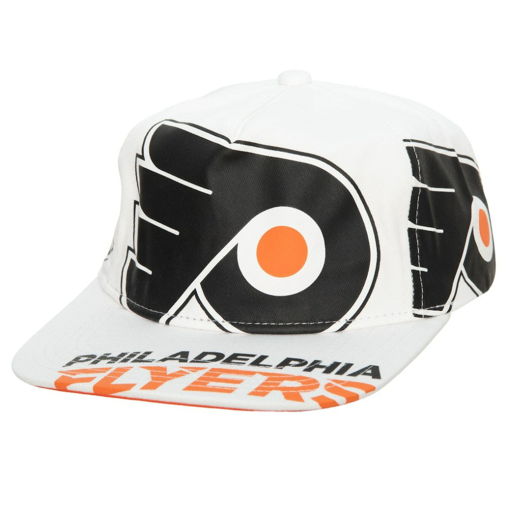 NHL White Philadelphia Flyers Mitchell & Ness In Your Face Deadstock Snapback Hat