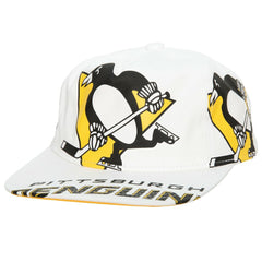 NHL White Pittsburgh Penguins Mitchell & Ness In Your Face Deadstock Snapback Hat