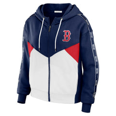 MLB Boston Red Sox WEAR by Erin Andrews Women's  Color Block Full-Zip Hoodie