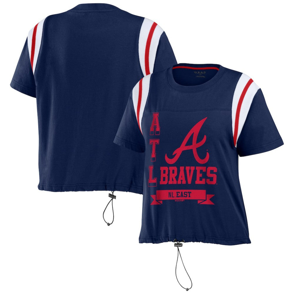 MLB Atlanta Braves WEAR by Erin Andrews Women's Cinched Colorblock T-Shirt