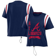 MLB Atlanta Braves WEAR by Erin Andrews Women's Cinched Colorblock T-Shirt