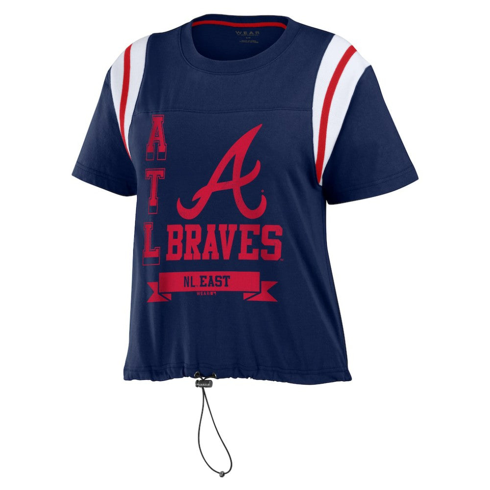 MLB Atlanta Braves WEAR by Erin Andrews Women's Cinched Colorblock T-Shirt