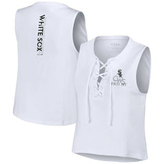 MLB Chicago White Sox WEAR by Erin Andrews Women's Lace-Up Tank Top