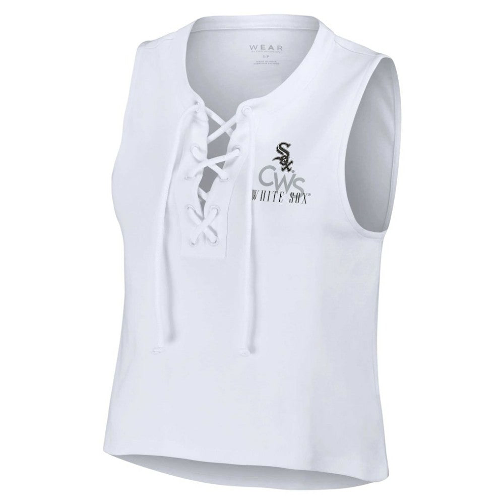 MLB Chicago White Sox WEAR by Erin Andrews Women's Lace-Up Tank Top