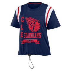 MLB Cleveland Guardians WEAR by Erin Andrews Women's Cinched Colorblock T-Shirt