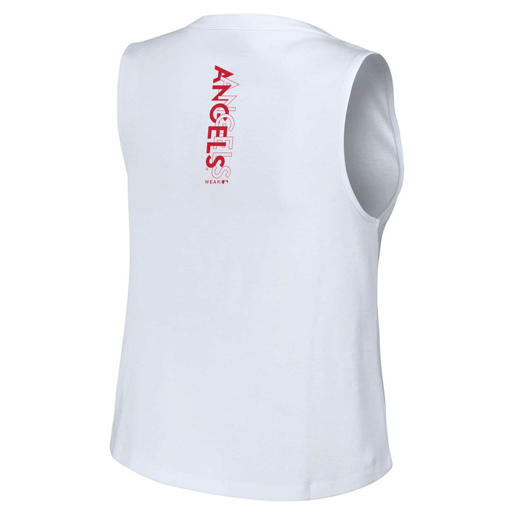 MLB Los Angeles Angels WEAR by Erin Andrews Women's Lace-Up Tank Top