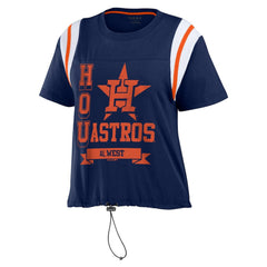 MLB Houston Astros WEAR by Erin Andrews Women's Cinched Colorblock T-Shirt
