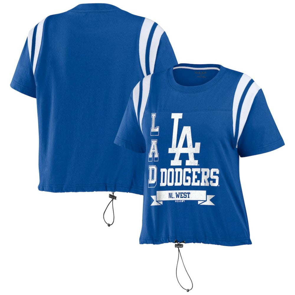 MLB Los Angeles Dodgers WEAR by Erin Andrews Women's Cinched Colorblock T-Shirt