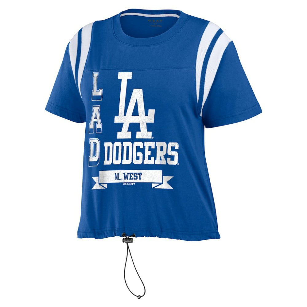 MLB Los Angeles Dodgers WEAR by Erin Andrews Women's Cinched Colorblock T-Shirt