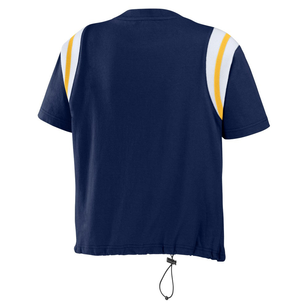 MLB Milwaukee Brewers WEAR by Erin Andrews Women's Cinched Colorblock T-Shirt