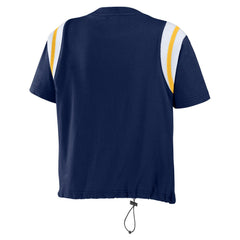 MLB Milwaukee Brewers WEAR by Erin Andrews Women's Cinched Colorblock T-Shirt