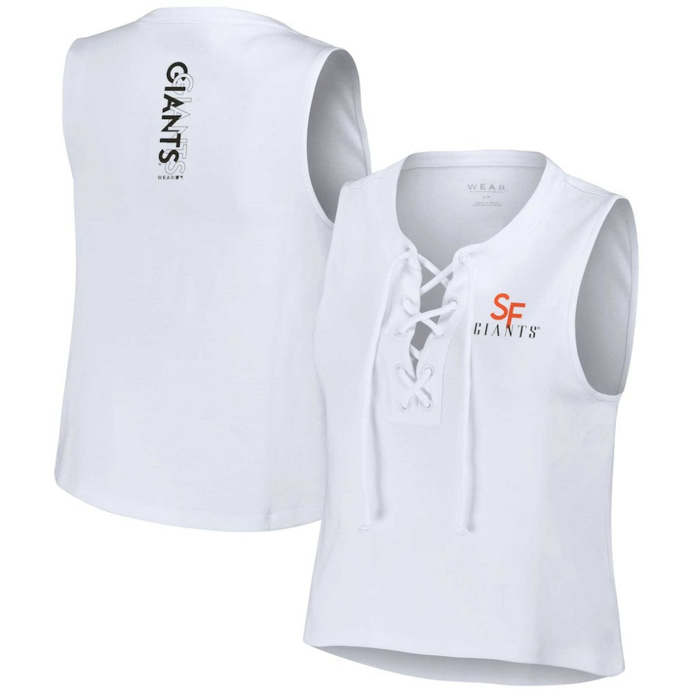 MLB San Francisco Giants WEAR by Erin Andrews Women's Lace-Up Tank Top