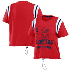 MLB St. Louis Cardinals WEAR by Erin Andrews Women's Cinched Colorblock T-Shirt