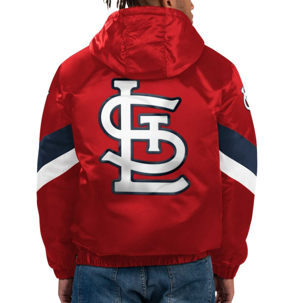 MLB St. Louis Cardinals Starter Force Play II Half-Zip Hooded Jacket