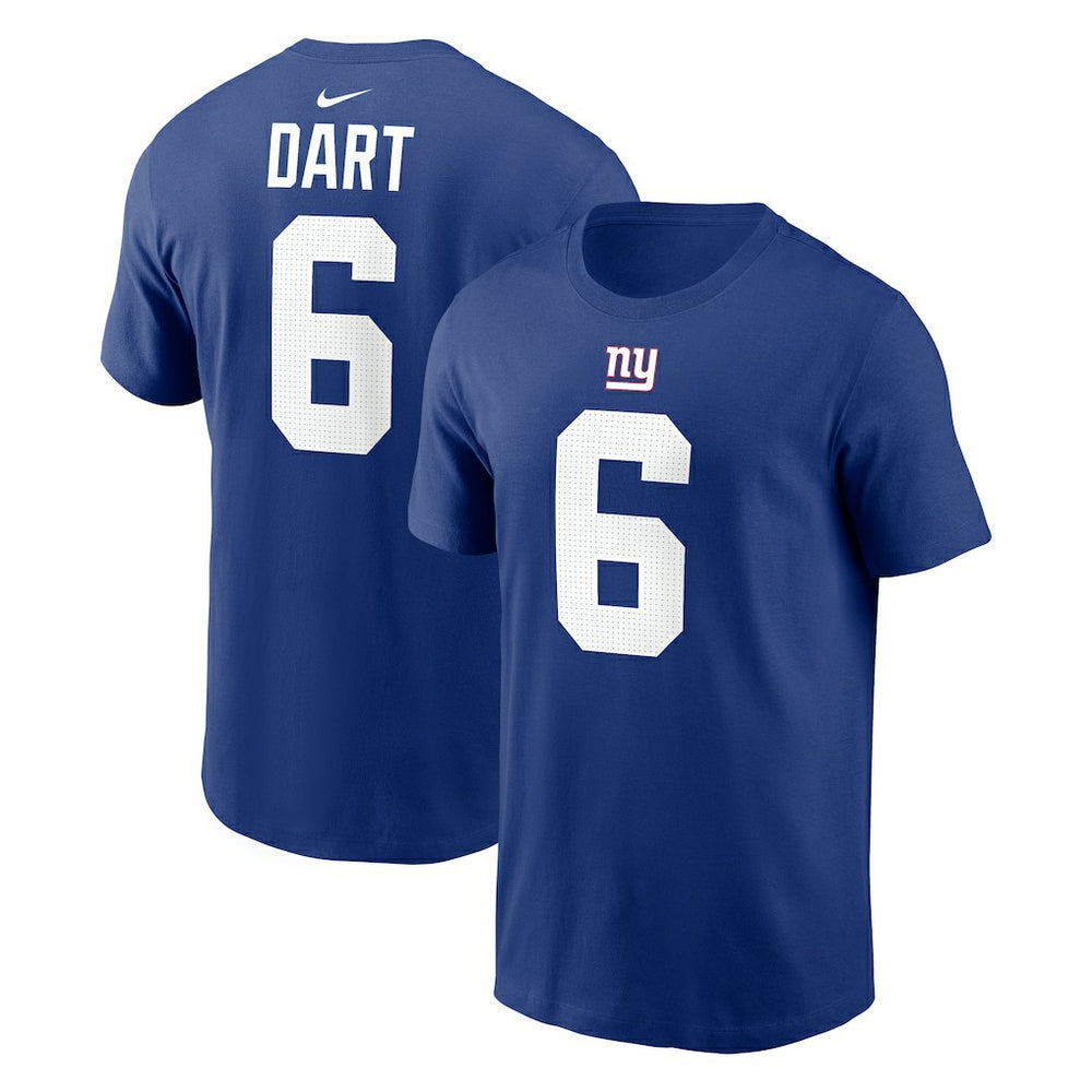 Jaxson Dart  Name & Number T-Shirt - New York Giants