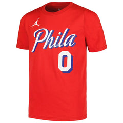 NBA Tyrese Maxey Philadelphia 76ers Jordan Brand Youth Name & Number Statement T-Shirt