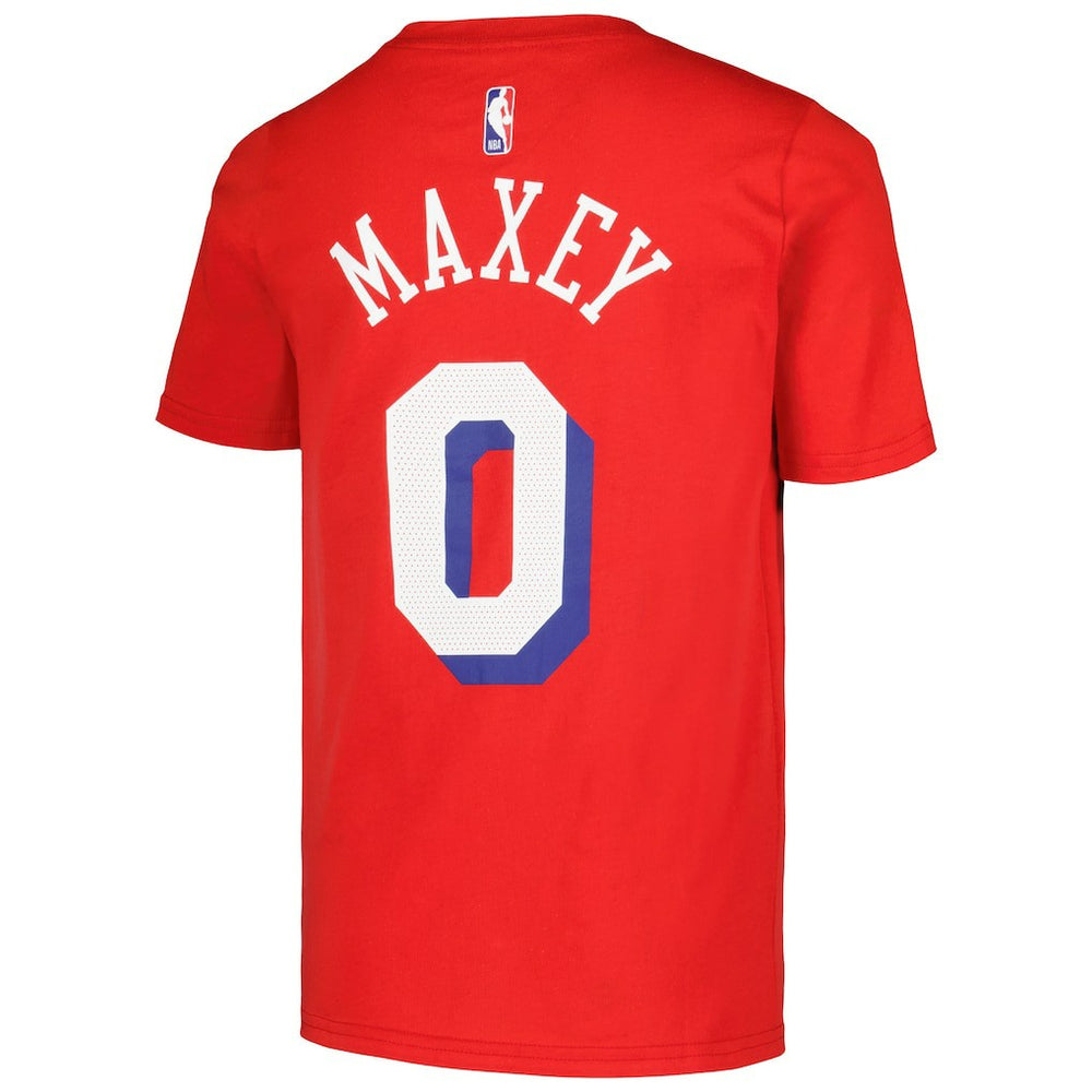 NBA Tyrese Maxey Philadelphia 76ers Jordan Brand Youth Name & Number Statement T-Shirt