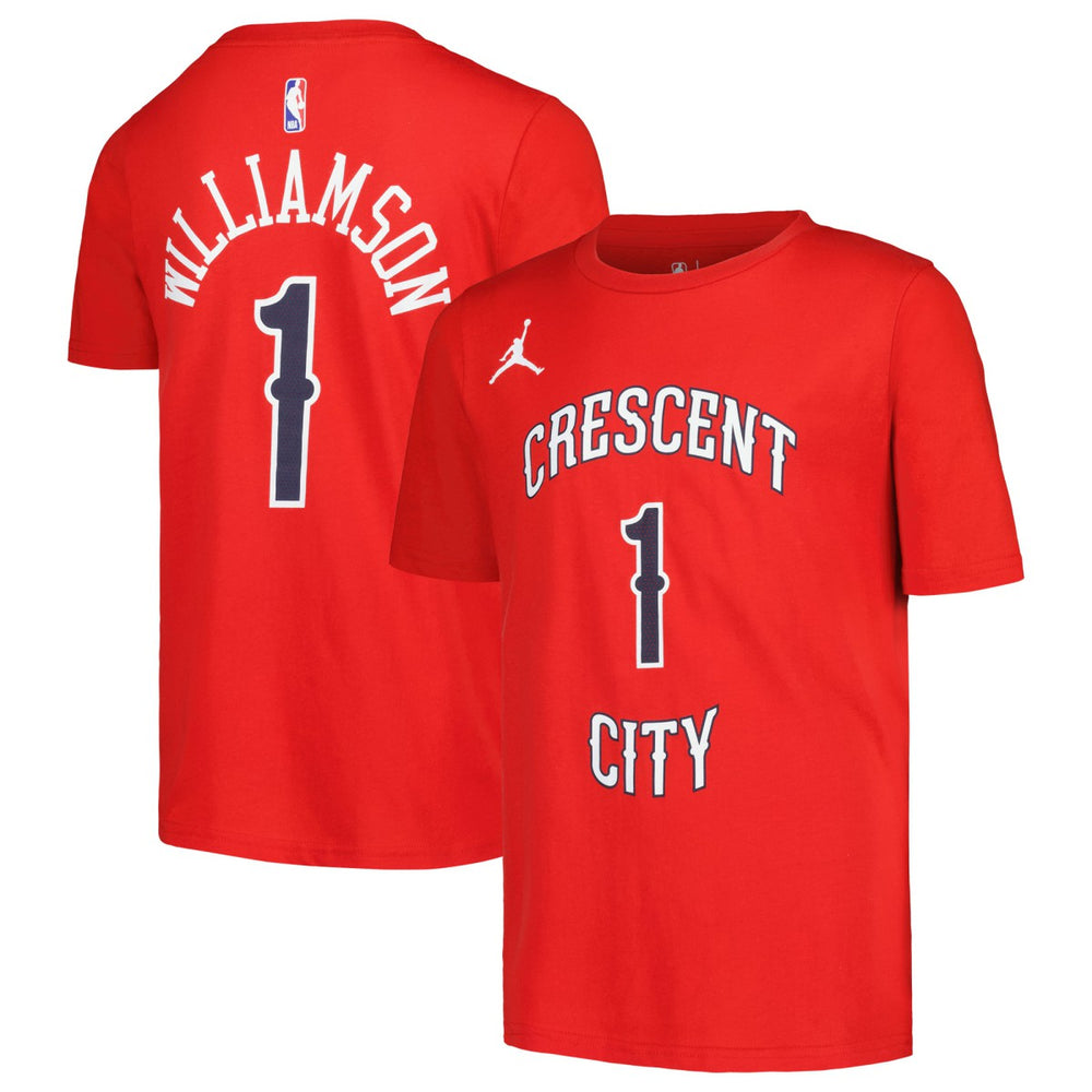 NBA Zion Williamson New Orleans Pelicans Jordan Brand Youth Name & Number Statement T-Shirt