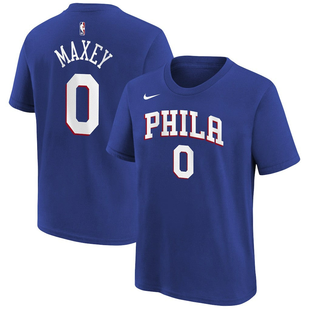 NBA Tyrese Maxey Philadelphia 76ers Youth Icon Name & Number T-Shirt