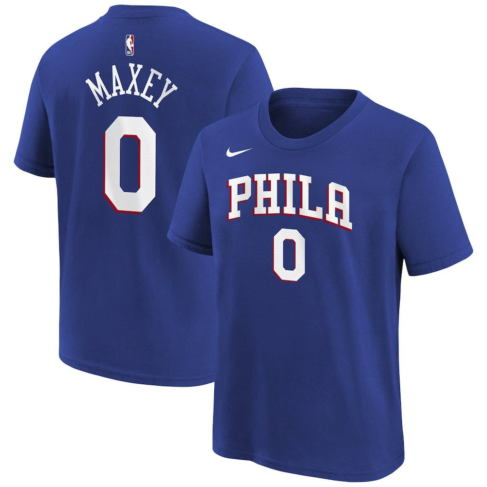 NBA Tyrese Maxey Philadelphia 76ers Youth Icon Name & Number T-Shirt