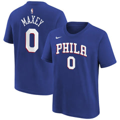 NBA Tyrese Maxey Philadelphia 76ers Youth Icon Name & Number T-Shirt