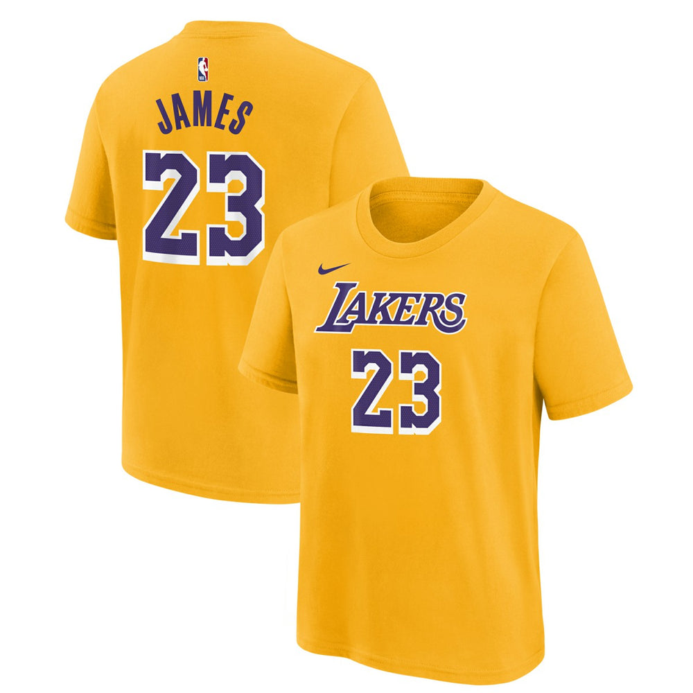 NBA LeBron James Los Angeles Lakers Youth Icon Name & Number T-Shirt