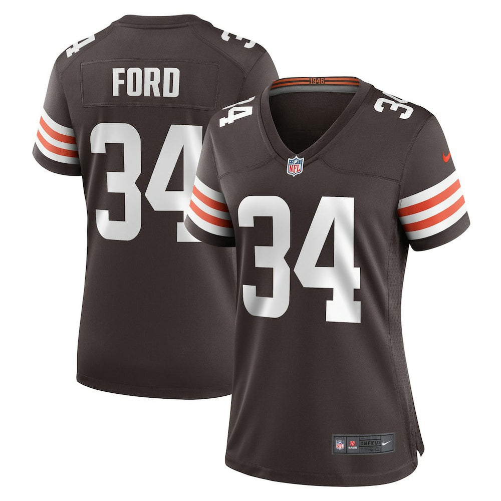Jerome Ford  Women's Game Player Jersey - Cleveland Browns