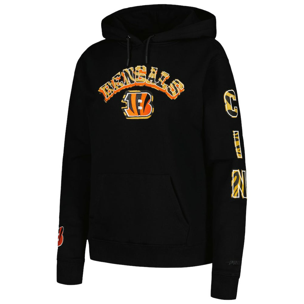 Pro Standard Women's Animal Print Fleece Pullover Hoodie - Cincinnati Bengals