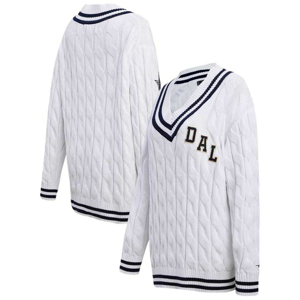 Pro Standard Women's Prep V-Neck Pullover Sweater - Dallas Cowboys
