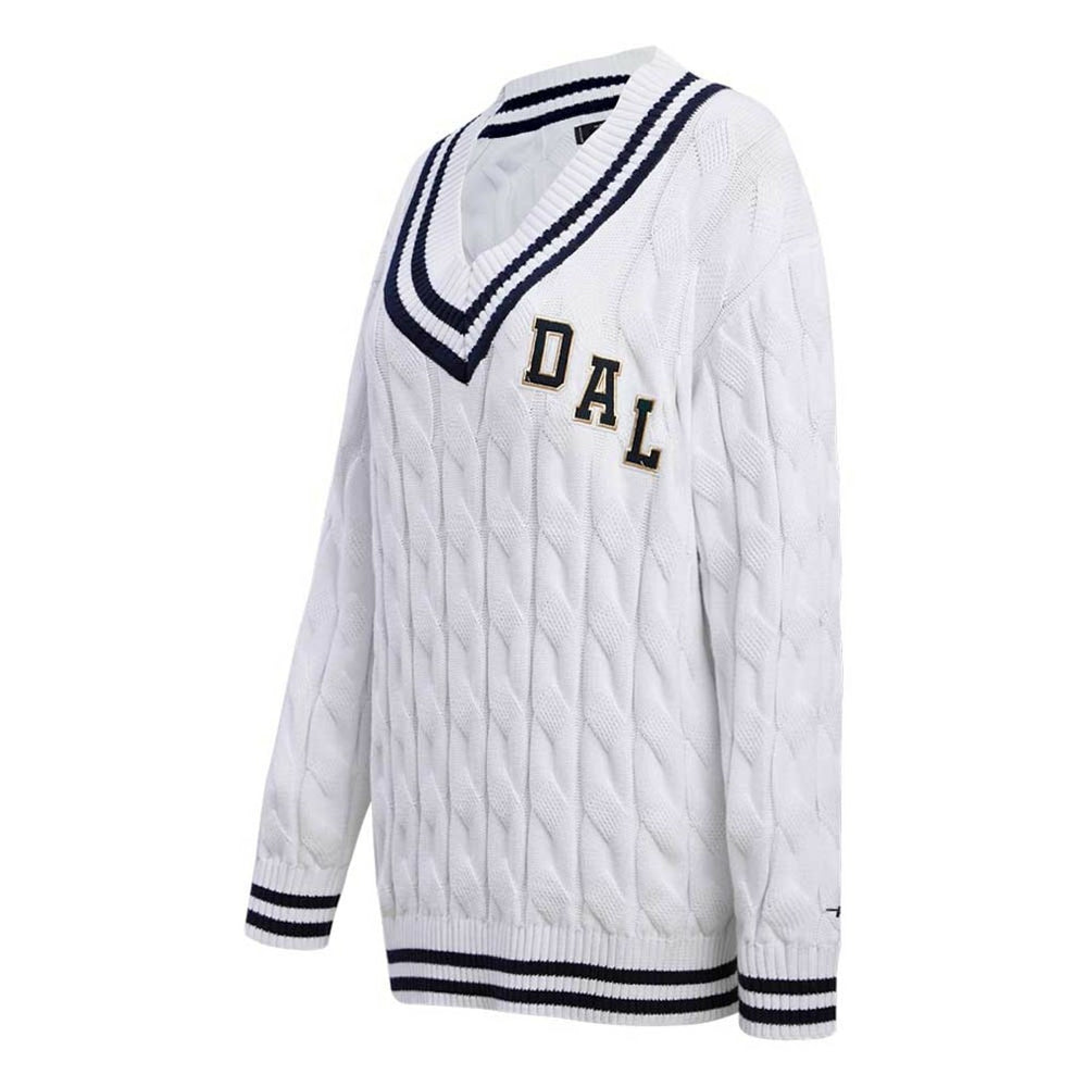 Pro Standard Women's Prep V-Neck Pullover Sweater - Dallas Cowboys