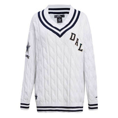 Pro Standard Women's Prep V-Neck Pullover Sweater - Dallas Cowboys