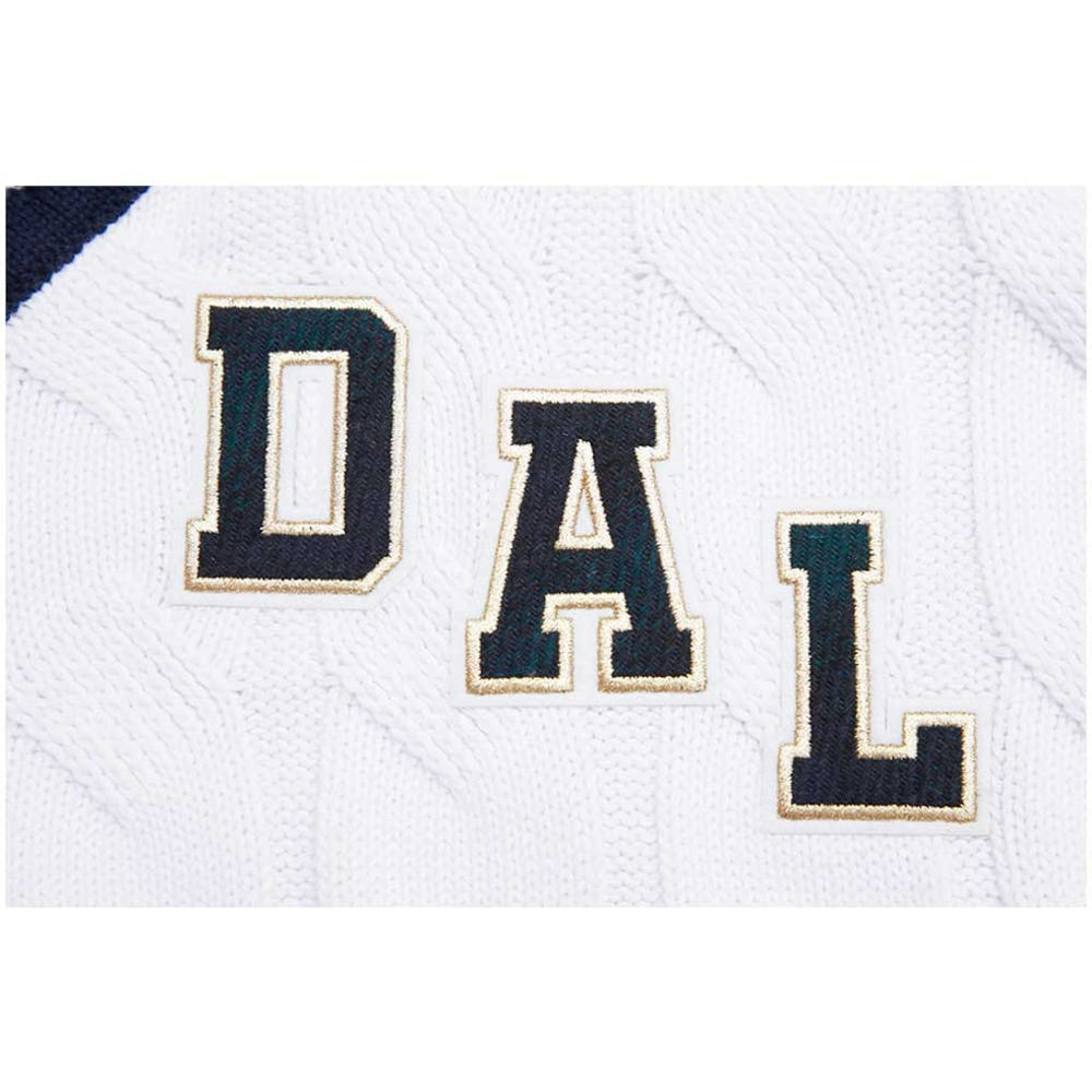 Pro Standard Women's Prep V-Neck Pullover Sweater - Dallas Cowboys