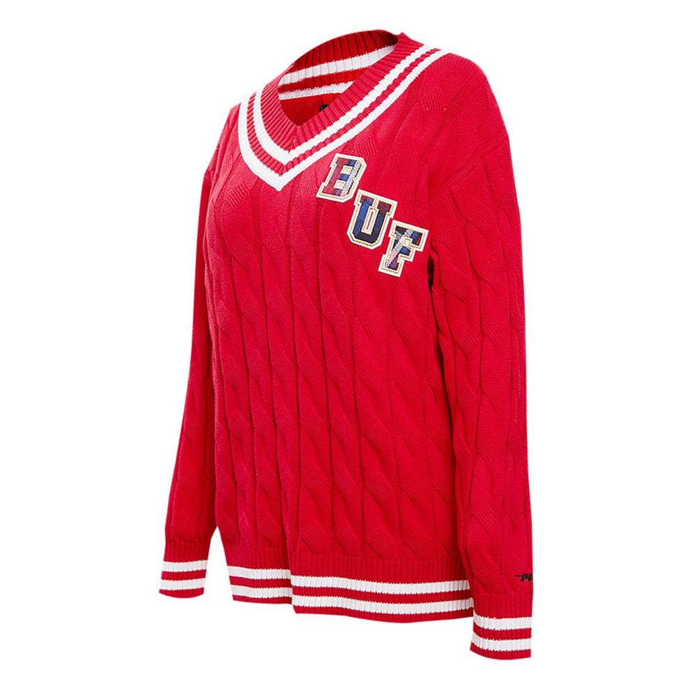 Pro Standard Women's Prep V-Neck Pullover Sweater - Buffalo Bills