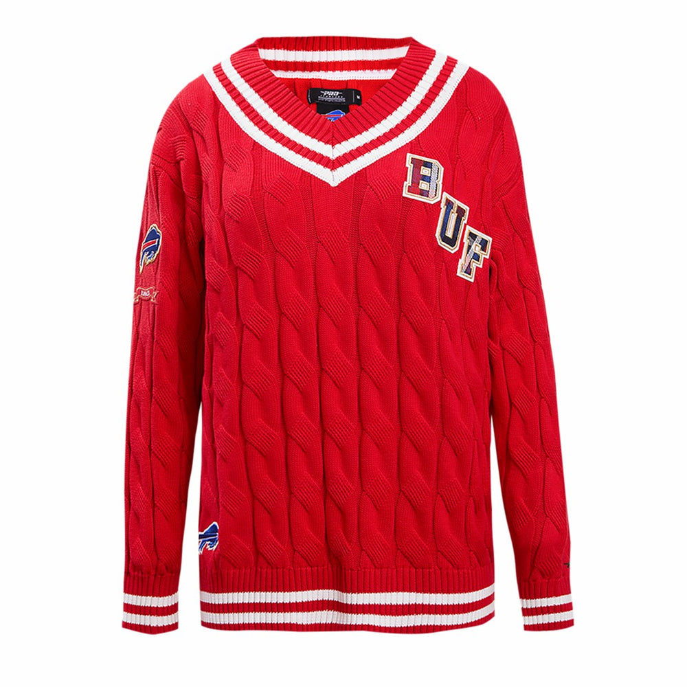 Pro Standard Women's Prep V-Neck Pullover Sweater - Buffalo Bills