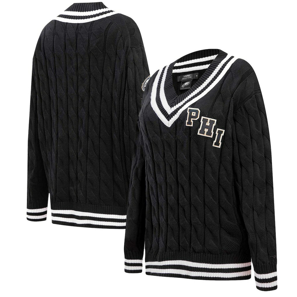 Pro Standard Women's Prep V-Neck Pullover Sweater - Philadelphia Eagles
