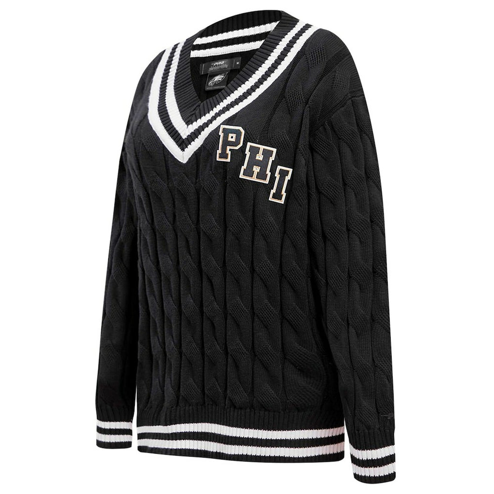 Pro Standard Women's Prep V-Neck Pullover Sweater - Philadelphia Eagles