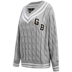 Pro Standard Women's Prep V-Neck Pullover Sweater - Green Bay Packers