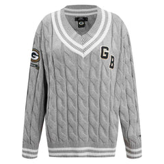 Pro Standard Women's Prep V-Neck Pullover Sweater - Green Bay Packers