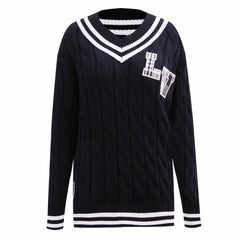 Pro Standard Women's Prep V-Neck Pullover Sweater - Las Vegas Raiders