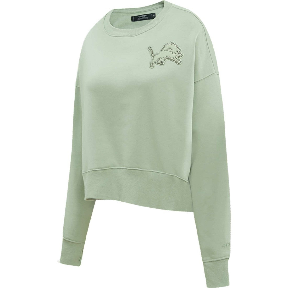 Pro Standard Women's Oversized Cropped Neutral Pullover Sweatshirt - Detroit Lions