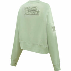 Pro Standard Women's Oversized Cropped Neutral Pullover Sweatshirt - Carolina Panthers