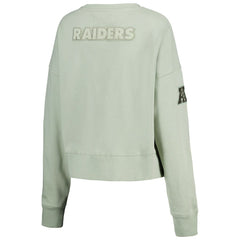Pro Standard Women's Oversized Cropped Neutral Pullover Sweatshirt - Las Vegas Raiders