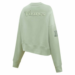 Pro Standard Women's Oversized Cropped Neutral Pullover Sweatshirt - Minnesota Vikings