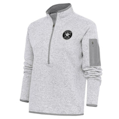 MLB Houston Astros Antigua Women's Brushed Metallic Fortune Half-Zip Pullover Jacket