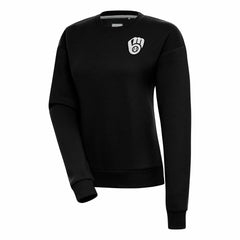 MLB Milwaukee Brewers Antigua Women's Brushed Metallic Victory Pullover Sweatshirt