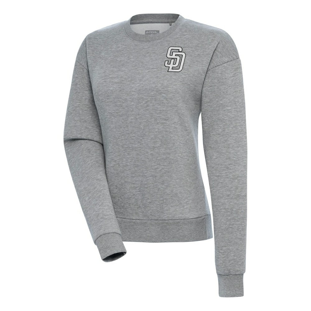 MLB San Diego Padres Antigua Women's Brushed Metallic Victory Pullover Sweatshirt