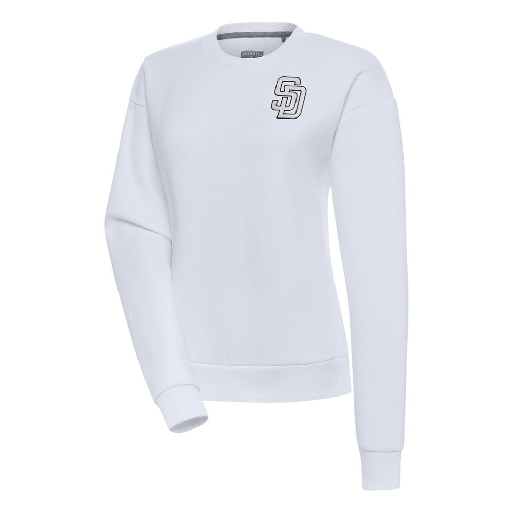 MLB San Diego Padres Antigua Women's Brushed Metallic Victory Pullover Sweatshirt