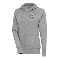 MLB Los Angeles Dodgers Antigua Women's Brushed Metallic Victory Full-Zip Hoodie