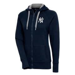 MLB New York Yankees Antigua Women's Brushed Metallic Victory Full-Zip Hoodie
